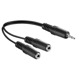 Goobay 3,5mm Jack (m) stereo - 2x 3,5mm Jack (v) mono splitter adapter | 0,20 meter