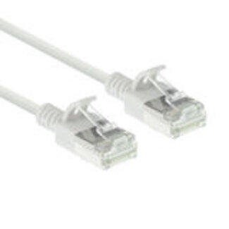ACT ACT Witte 10 meter LSZH U/FTP CAT6A datacenter slimline patchkabel snagless met RJ45 connectoren