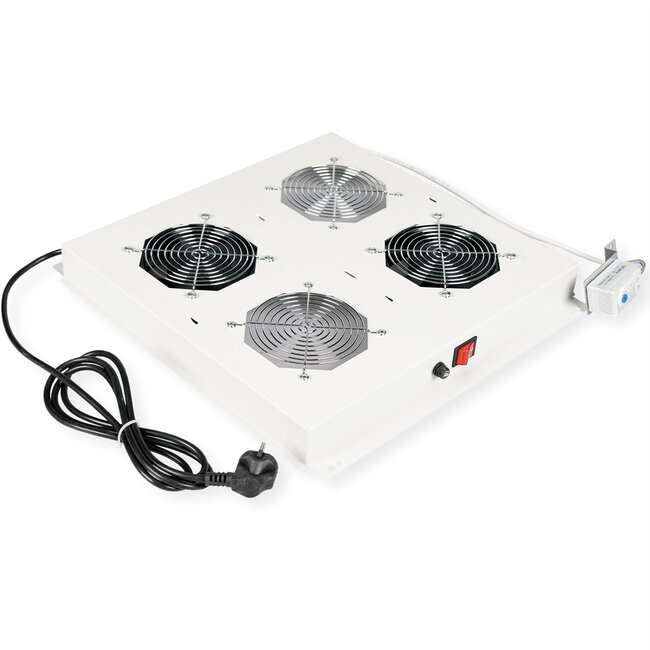 ROLINE 19-inch dakventilatie unit met 2 ventilatoren, grijs