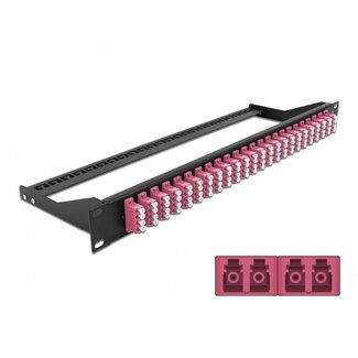 DeLOCK Delock 19″ Fibre Patch Panel 24 port LC Quad violet