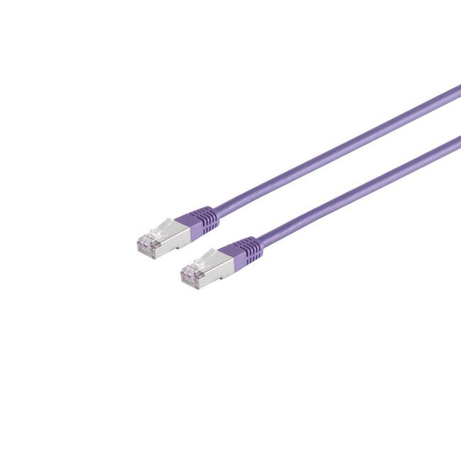 Patchkabel, cat. 5e, SF/UTP, violett, 1,0m