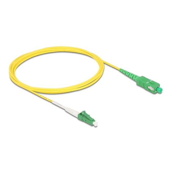 Delock Cable Optical Fibre LC-APC to SC-APC Simplex Singlemode OS2 2 m