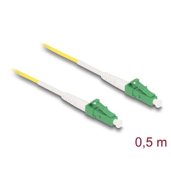 Delock Cable Optical Fibre LC-APC to LC-APC Simplex Singlemode OS2 0.5 m