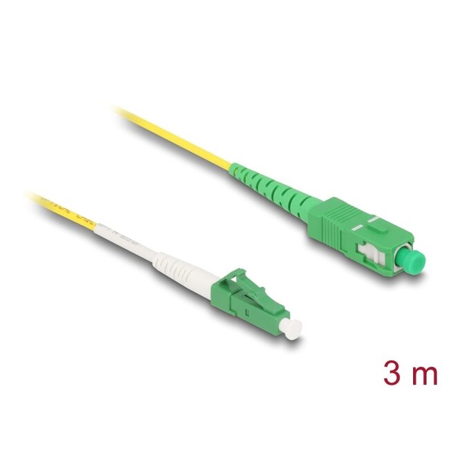 Delock Cable Optical Fibre LC-APC to SC-APC Simplex Singlemode OS2 3 m