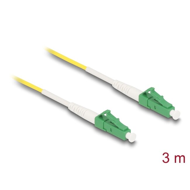 Delock Cable Optical Fibre LC-APC to LC-APC Simplex Singlemode OS2 3 m