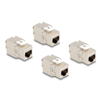 DeLOCK Delock Keystone Module RJ45 jack Cat.6A STP 4 pieces