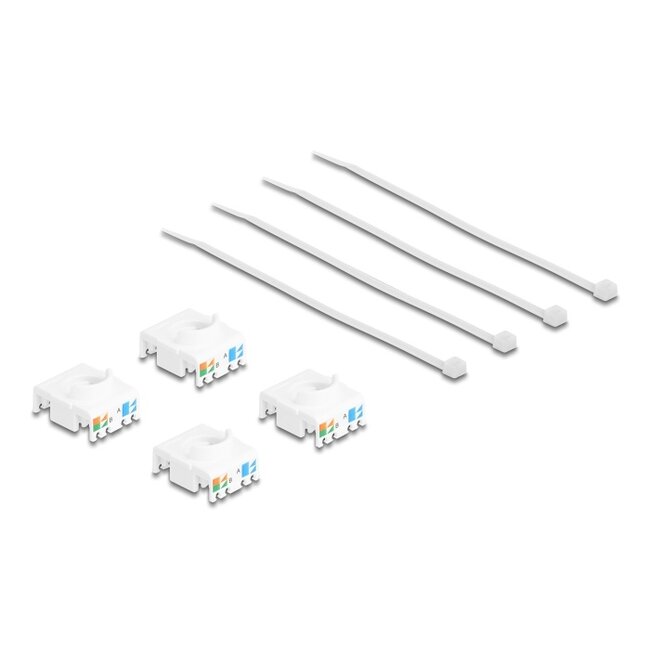Delock Keystone Module RJ45 jack Cat.6A STP 4 pieces