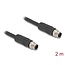 Delock M12 Cable L-coded 4 pin male to male PUR suitable for drag chains 2 m black