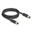 Delock M12 Cable L-coded 4 pin male to male PUR suitable for drag chains 2 m black