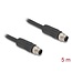 Delock M12 Cable L-coded 4 pin male to male PUR suitable for drag chains 5 m black