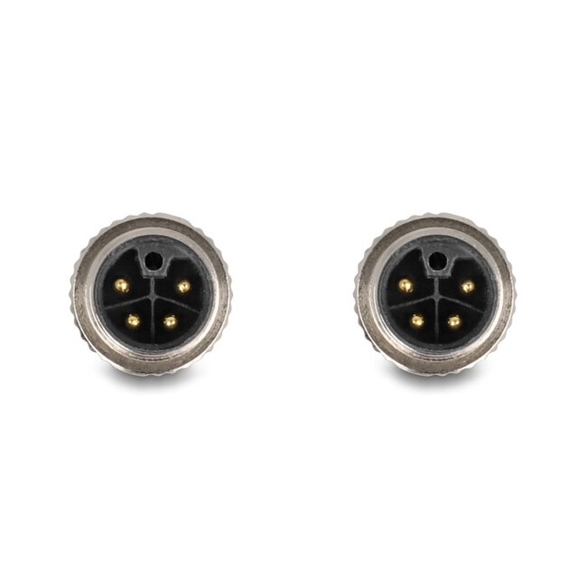 Delock M12 Cable L-coded 4 pin male to male PUR suitable for drag chains 5 m black