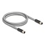 Delock M12 Cable L-coded 5 pin male to male PUR suitable for drag chains 1 m grey