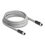 Delock M12 Cable L-coded 5 pin male to female PUR suitable for drag chains 3 m grey