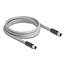 Delock M12 Cable L-coded 5 pin male to male PUR suitable for drag chains 2 m grey