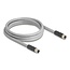 Delock M12 Cable L-coded 5 pin male to female PUR suitable for drag chains 2 m grey