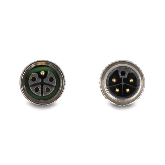 Delock M12 Cable L-coded 5 pin male right angled to female straight PUR suitable for drag chains 1 m grey