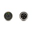 Delock M12 Cable L-coded 5 pin male right angled to female straight PUR suitable for drag chains 1 m grey