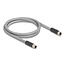 Delock M12 Cable L-coded 5 pin male to female PUR suitable for drag chains 1 m grey