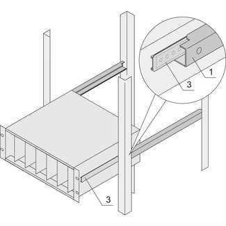 Schroff SCHROFF C-profiel-adapter voor moduledragers gemonteerd in kasten, 295 mm
