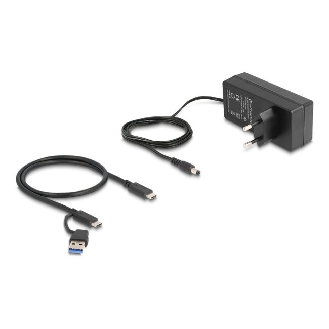 Delock USB 5 Gbps Hub with 2 x USB Type-A and 2 x USB Type-C™ female and 1 x Fast Charging Port + Switch