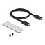 Delock USB 40 Gbps Enclosure for 1 x M.2 NVMe SSD in Gaming Style with LED and Fan - tool free