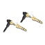 Delock Coiled Cable 3.5 mm 3 pin Stereo jack male to Stereo jack male angled with screw adapter to 6.35 mm 75 cm