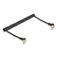 Delock Coiled Cable 3.5 mm 3 pin Stereo jack male to Stereo jack male angled with screw adapter to 6.35 mm 75 cm