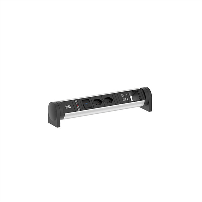 BACHMANN CYCLE Bureau 2xCH 1xschakelaar 1xCM 1xUSB A/C 22W 0,2m GST18