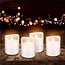 Goobay Set of 4 LED Real Wax Candles, white