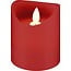 Goobay Set of 4 LED Real Wax Candles, red