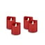 Goobay Set of 4 LED Real Wax Candles, red