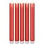 Goobay Set of 5 Red LED Real Wax Rod Candles, incl. Remote Control