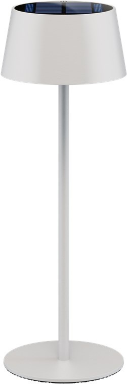 Draadloze LED Tafel lamp - Solar en USB-C - Warm wit en dimbaar - 180 lm - Wit
