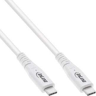 InLine InLine USB-C kabel | USB4 (40Gb/s) | PD 240W | 8K 60Hz | wit | 2 meter