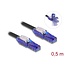 Delock RJ45 Network Cable Cat.6 UTP with 180° angled plugs black 0.5 m