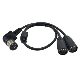 Universal DIN 5-pins haaks audio splitter | 0,50 meter