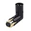 Premium XLR (m) – XLR (v) haakse adapter | zwart