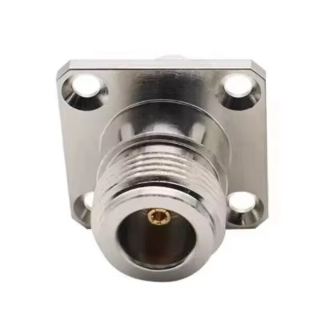 N (v) - SMA (v) inbouw adapter | 25 x 25mm | 50 Ohm