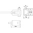 SFTP CAT6 netwerk verlengkabel | inbouwconnector | zwart | 1 meter