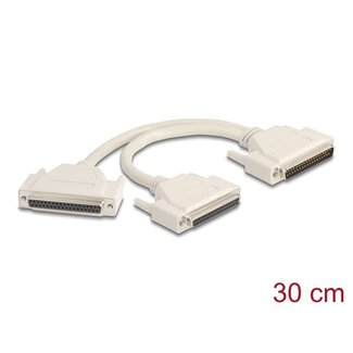 DeLOCK Delock Adapter Y-Cable Splitter D-Sub 37 pin male to 2 x D-Sub 37 pin female with screws 30 cm