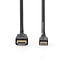 High Speed ​​HDMI™-Kabel met Ethernet | HDMI™ Connector | HDMI™ Mini-Connector | 4K@30Hz | 10.2 Gbps | 3.00 m | Rond | PVC | Zwart | Label