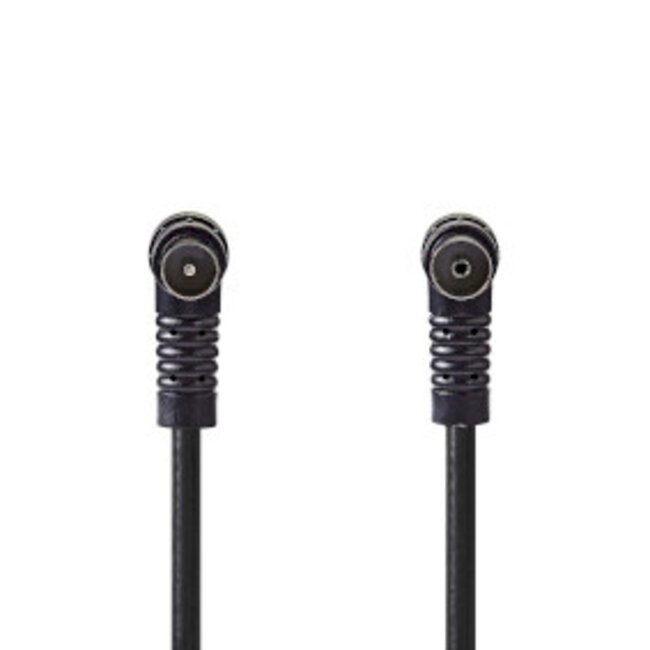 Coaxkabel | IEC (Coax) Male | IEC (Coax) Female | Vernikkeld | 120 dB | 75 Ohm | Viervoudig Afgeschermd | 3.00 m | Rond | PVC | Zwart | Label