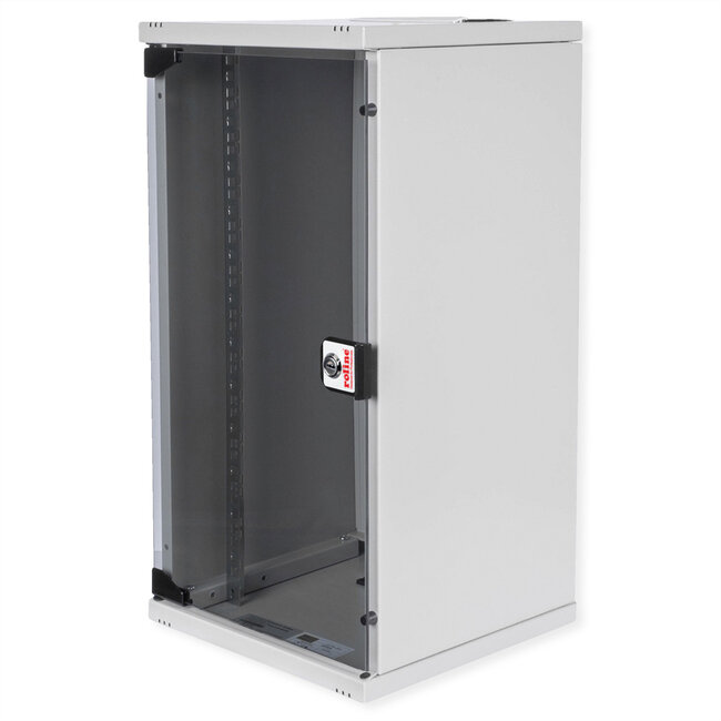 ROLINE 10-inch wandbehuizing 12 U, 312x300 BxD Bouwpakket grijs