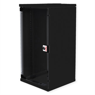 Roline ROLINE 10-inch wandbehuizing 12 U, 312x300 BxD bouwpakket zwart