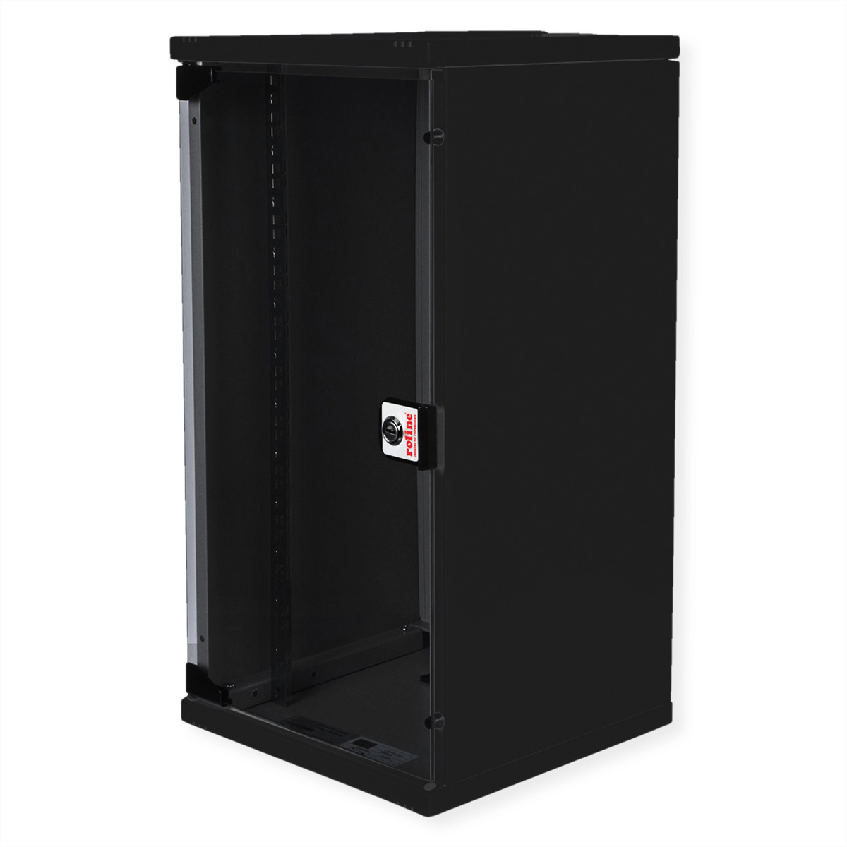 ROLINE 10-inch wandbehuizing 12 U, 312x300 BxD bouwpakket zwart