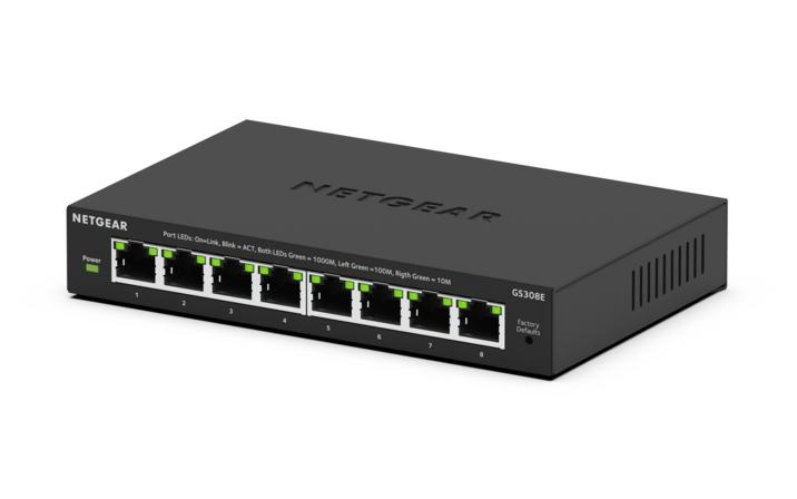 Netgear 8-poorts Gigabit Ethernet Plus-switch (GS308Ev4) switch Unmanaged