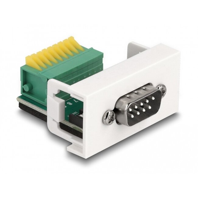 Delock Easy 45 Module D-Sub 9 pin male to 9 pin Terminal Block 22.5 x 45 mm