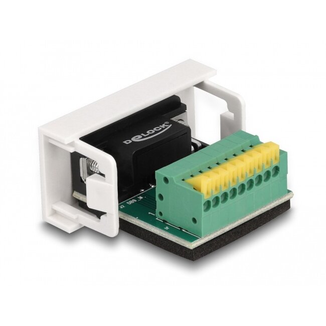 Delock Easy 45 Module D-Sub 9 pin male to 9 pin Terminal Block 22.5 x 45 mm