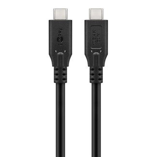 Goobay USB-C kabel | USB3.1 10 Gbps | PD 60W | 4K 60Hz | zwart | 1 meter