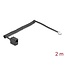Delock Telephone Cable / Coiled Cable RJ11 plug to RJ45 jack black 2 m